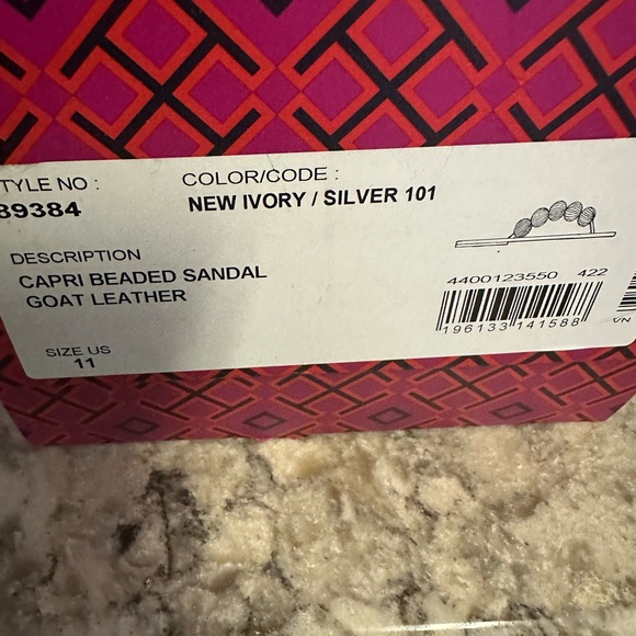 NWOT•Tory Burch Capri Beaded Sandal• - Picture 4 of 4